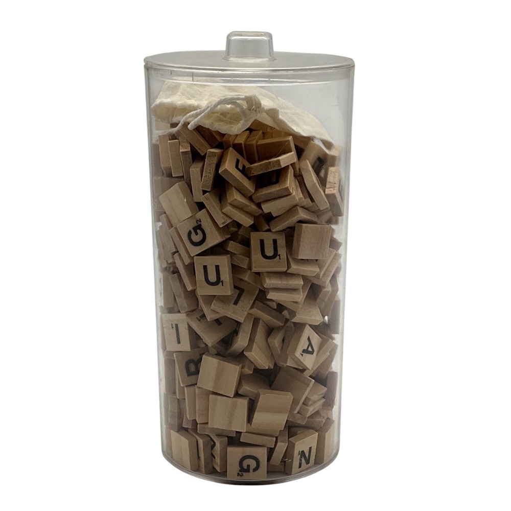 Lot of Wooden Scrabble Letter Tiles‎ From Multiple Sets for Crafts Mixed